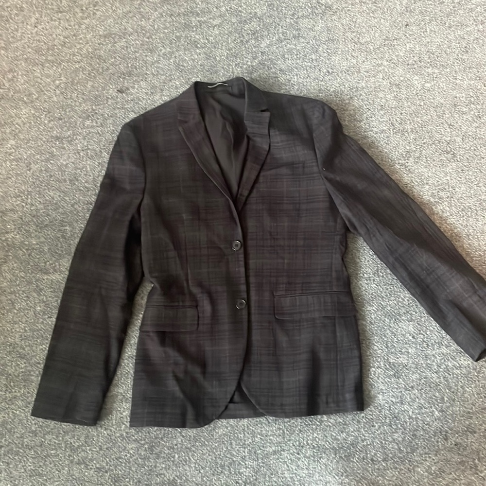 Black Checked Blazer w/ Elbow Patches ($35)